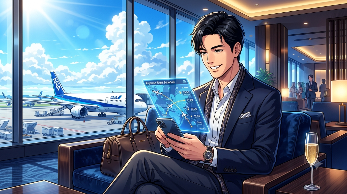 東京のオーナーシェフ・ダスティが解説する、2026年最新のANA「今週のトクたびマイル」の新スケジュールサイクルと週末旅行のタイムラインイメージ